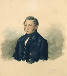 Portrait de Faddey Venediktovich Bulgarin, vers 1840